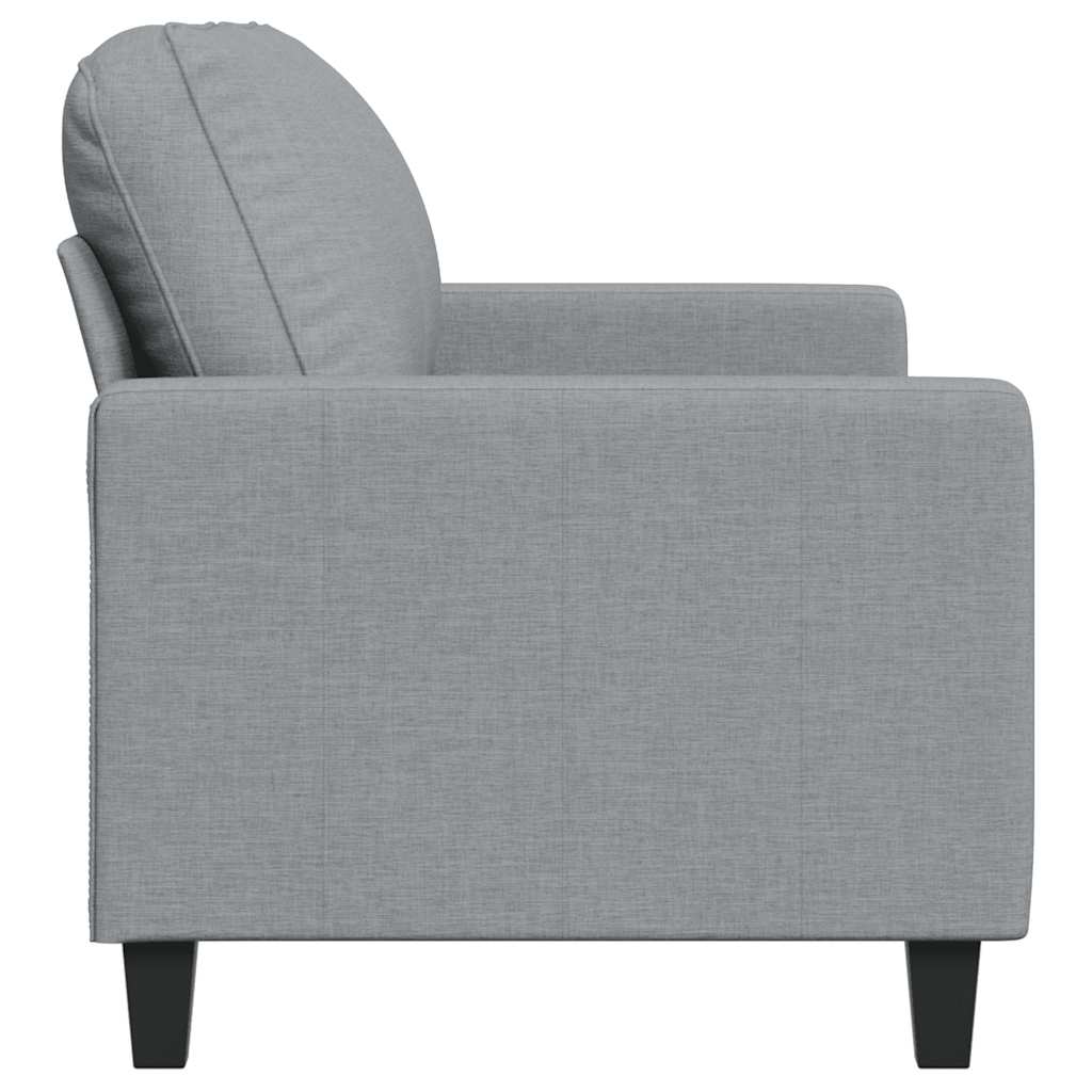 2-Seater Sofa Light Grey 140 cm Fabric