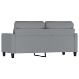 2-Seater Sofa Light Grey 140 cm Fabric - 45-Degree Angle