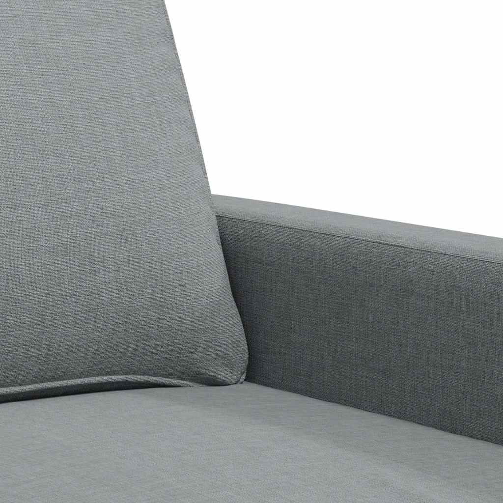 2-Seater Sofa Light Grey 140 cm Fabric
