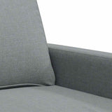 2-Seater Sofa Light Grey 140 cm Fabric