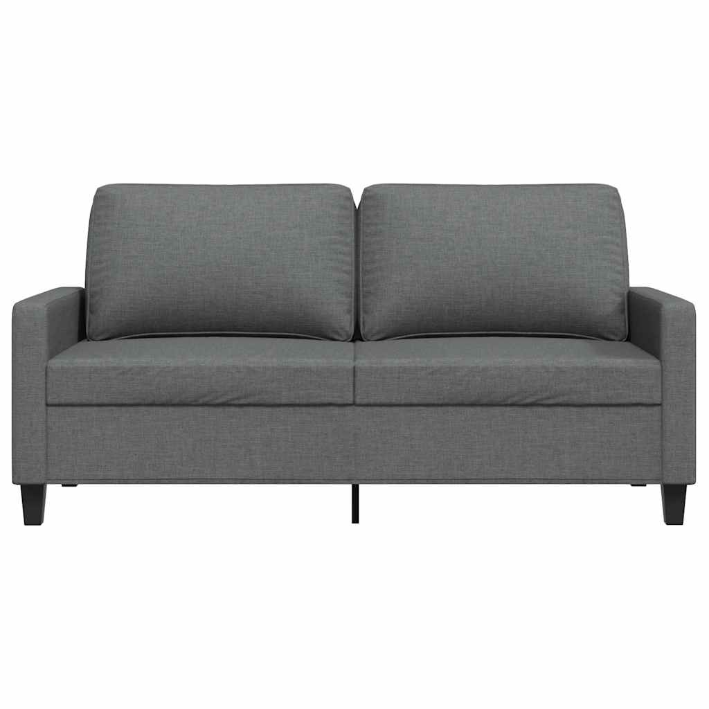 2-Seater Sofa Dark Grey 140 cm Fabric