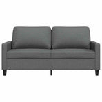 2-Seater Sofa Dark Grey 140 cm Fabric