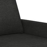 2-Seater Sofa Black 140 cm Fabric - Rear View