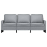 3-Seater Sofa Light Grey 180 cm Fabric - Side View