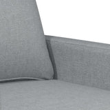 3-Seater Sofa Light Grey 180 cm Fabric