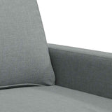 3-Seater Sofa Light Grey 180 cm Fabric