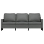 3-Seater Sofa Dark Grey 180 cm Fabric
