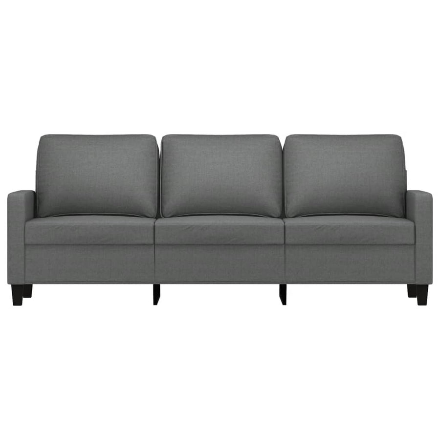 3-Seater Sofa Dark Grey 180 cm Fabric