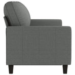 3-Seater Sofa Dark Grey 180 cm Fabric