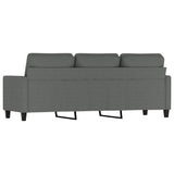 3-Seater Sofa Dark Grey 180 cm Fabric
