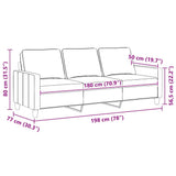 3-Seater Sofa Dark Grey 180 cm Fabric - Extra Image