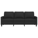 3-Seater Sofa Black 180 cm Fabric