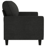3-Seater Sofa Black 180 cm Fabric - Top-Down View