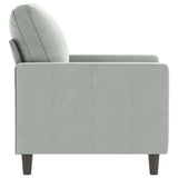 Sofa Chair Light Grey 60 cm Velvet - Top-Down View