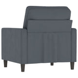 Sofa Chair Dark Grey 60 cm Velvet - 45-Degree Angle