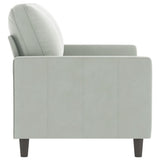 2-Seater Sofa Light Grey 120 cm Velvet