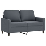 2-Seater Sofa Dark Grey 120 cm Velvet - Front View