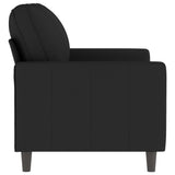2-Seater Sofa Black 120 cm Velvet - Top-Down View