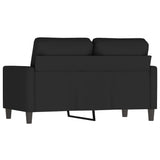 2-Seater Sofa Black 120 cm Velvet - 45-Degree Angle