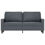 2-Seater Sofa Dark Grey 140 cm Velvet