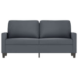 2-Seater Sofa Dark Grey 140 cm Velvet - Side View
