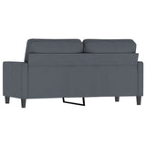2-Seater Sofa Dark Grey 140 cm Velvet - 45-Degree Angle