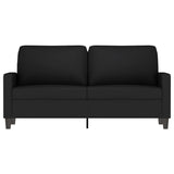 2-Seater Sofa Black 140 cm Velvet - Side View