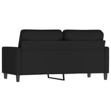 2-Seater Sofa Black 140 cm Velvet - 45-Degree Angle