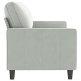 3-Seater Sofa Light Grey 180 cm Velvet - Top-Down View