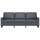 3-Seater Sofa Dark Grey 180 cm Velvet - Side View