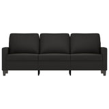 3-Seater Sofa Black 180 cm Velvet - Side View