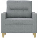 Sofa Chair Light Grey 60 cm Fabric - Side View