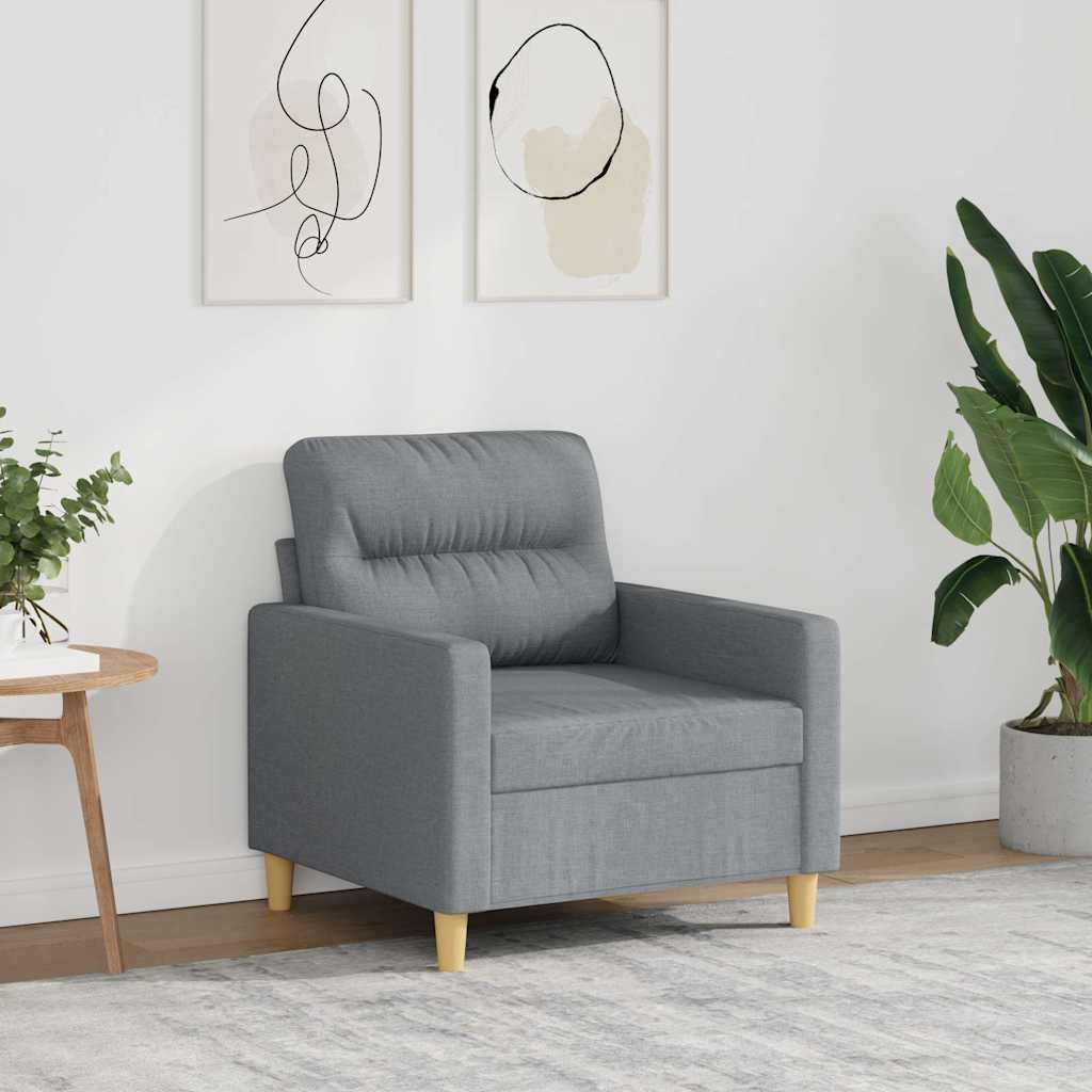 Sofa Chair Light Grey 60 cm Fabric