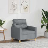 Sofa Chair Light Grey 60 cm Fabric