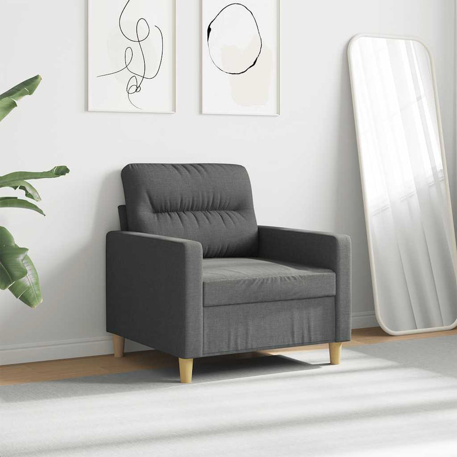 Sofa Chair Dark Grey 60 cm Fabric