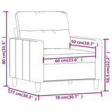 Sofa Chair Dark Grey 60 cm Fabric