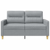 2-Seater Sofa Light Grey 120 cm Fabric