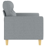 2-Seater Sofa Light Grey 120 cm Fabric - Top-Down View