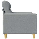 2-Seater Sofa Light Grey 120 cm Fabric