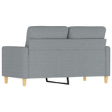 2-Seater Sofa Light Grey 120 cm Fabric - 45-Degree Angle
