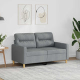 2-Seater Sofa Light Grey 120 cm Fabric