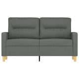 2-Seater Sofa Dark Grey 120 cm Fabric