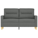 2-Seater Sofa Dark Grey 120 cm Fabric