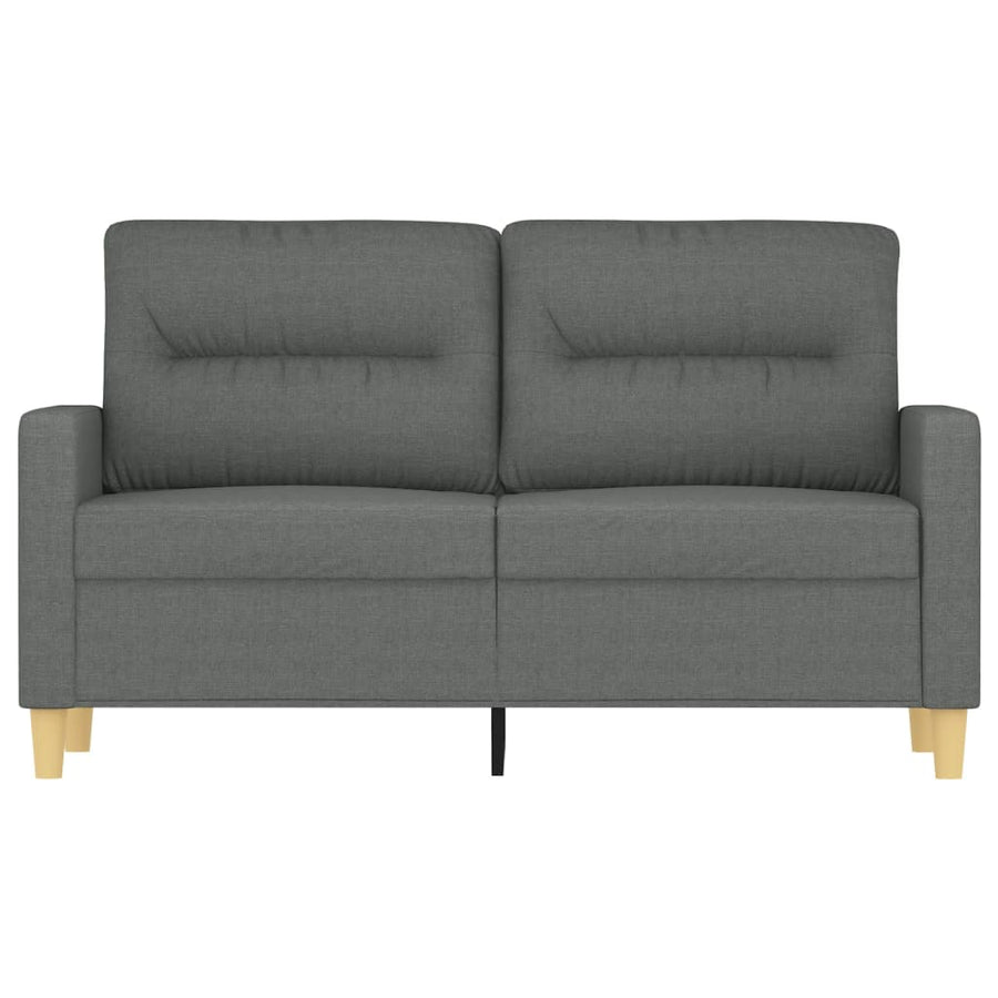 2-Seater Sofa Dark Grey 120 cm Fabric