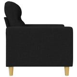 2-Seater Sofa Black 120 cm Fabric