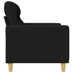 2-Seater Sofa Black 120 cm Fabric