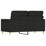 2-Seater Sofa Black 120 cm Fabric - 45-Degree Angle