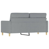 2-Seater Sofa Light Grey 140 cm Fabric - 45-Degree Angle