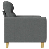 2-Seater Sofa Dark Grey 140 cm Fabric
