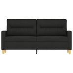 2-Seater Sofa Black 140 cm Fabric